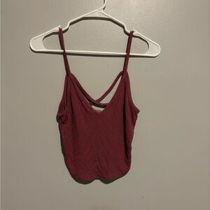 Women's Burgundy Strappy Top